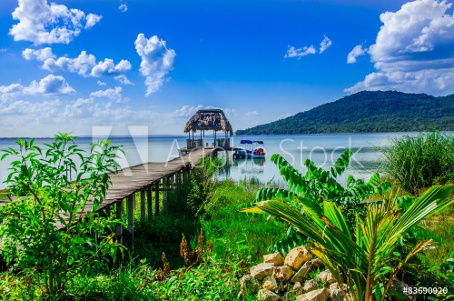 Picture of Beautiful pier at Lake Peten - Guatemala